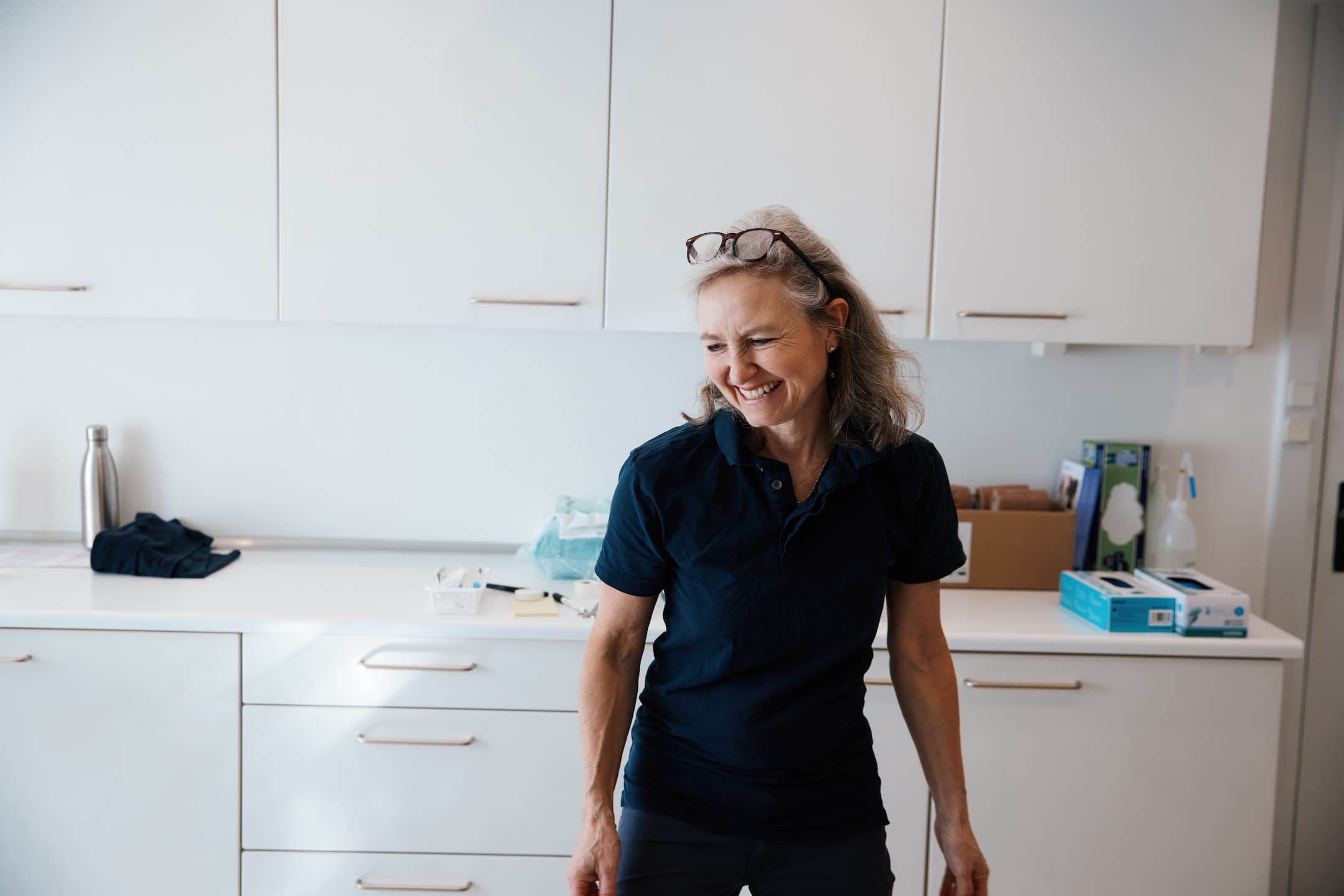 Portræt af Marie-Louise der smiler